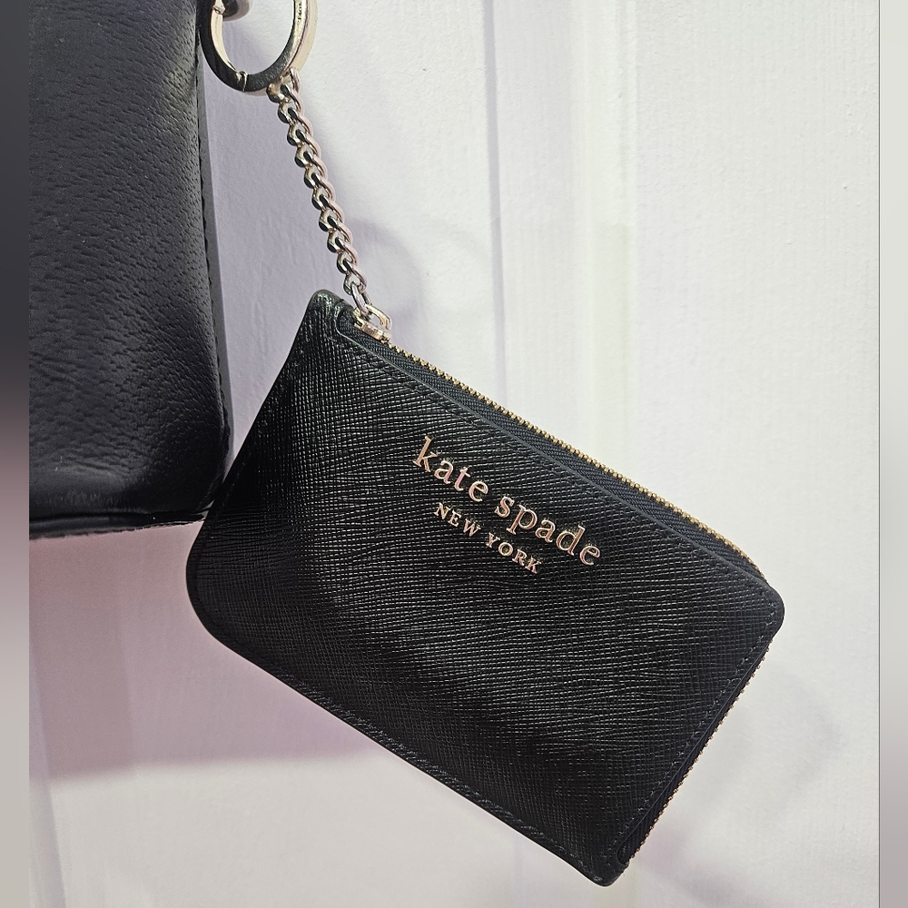 Kate Spade 3 PC SET - Black Dome Satchel, Wallet, & Card Holder - EUC - Picture 15 of 15